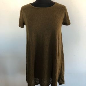 olive green t-shirt dress